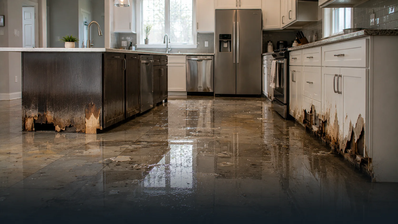 Cabinet water damage checklist for kitchens and bathrooms